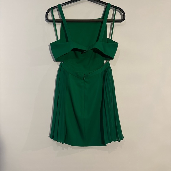 BCBGMAXAZRIA Brielle 🟢 Open-Back, Side-Pleated Dress - Picture 3 of 10